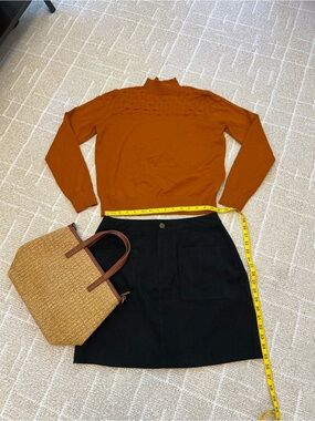Black Mini Skirt with Front Patch Pockets - Sleek Everyday Staple + Top